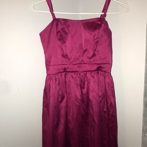 Pink Satin Homecoming Dress